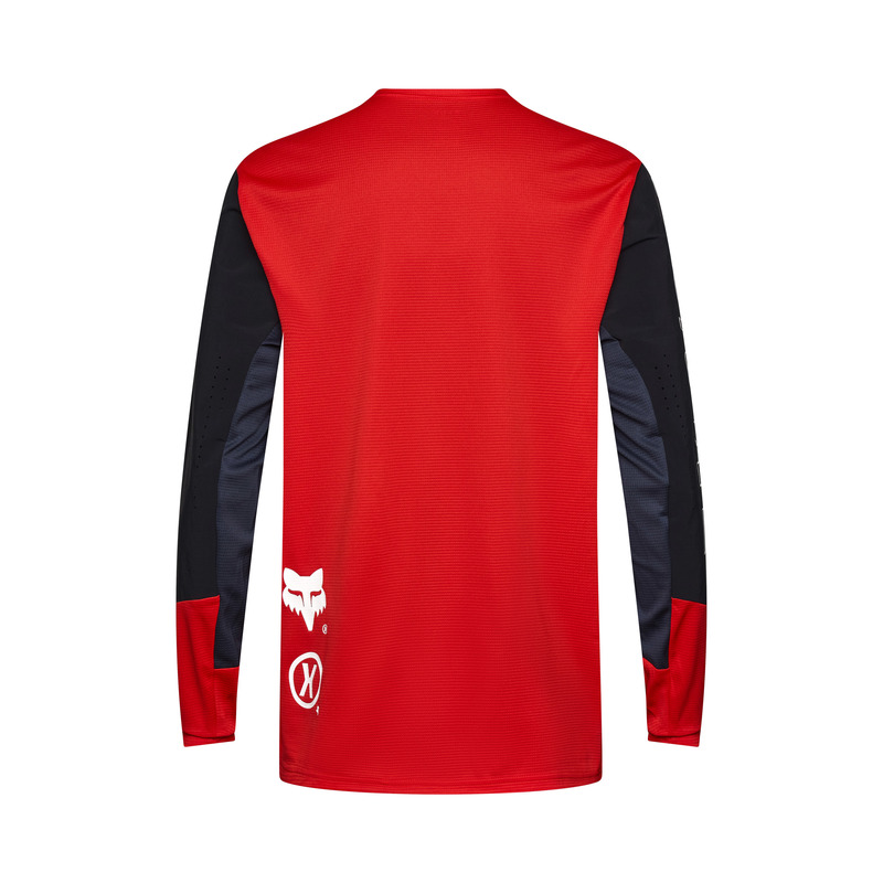 KOSZULKA ROWEROWA Z DŁUGIM RĘKAWEM FOX DEFEND ELEVATED FLUO RED S