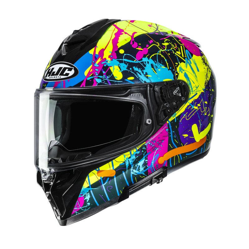 KASK MOTOCYKLOWY HJC I72 ELECTRA YELLOW BLUE M
