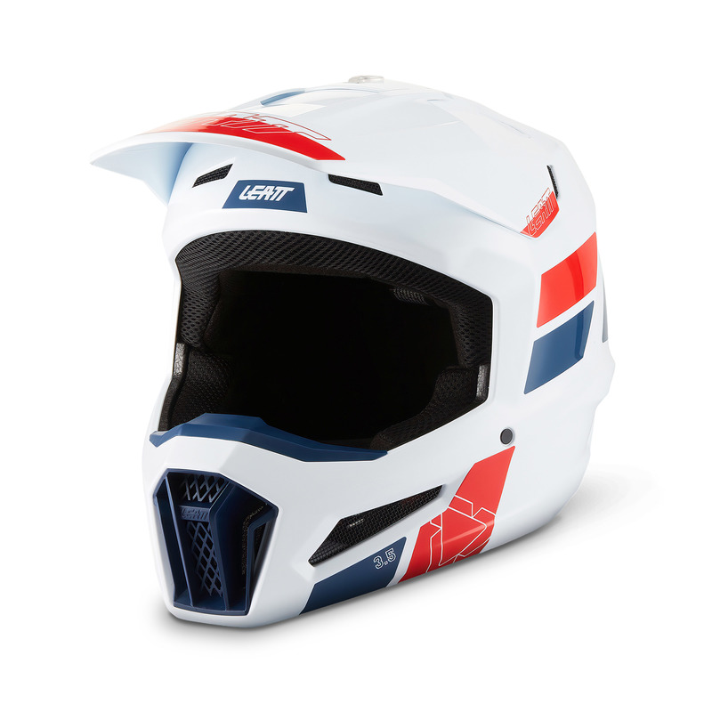 KASK MOTOCYKLOWY Z GOGLAMI LEATT KIT MOTO 3.5 WHITE M