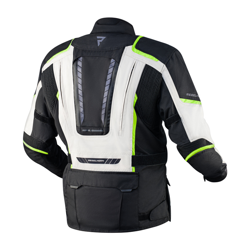 KURTKA MOTOCYKLOWA TEKSTYLNA REBELHORN HIKER 3 BLACK GREY FLUO YELLOW