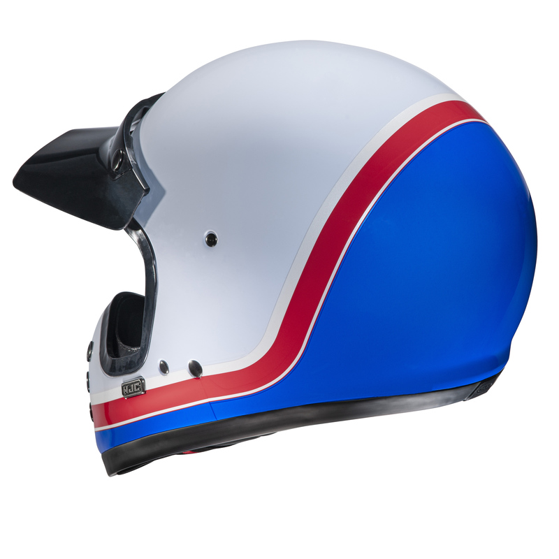 KASK MOTOCYKLOWY HJC V60 SCOBY WHITE RED BLUE L