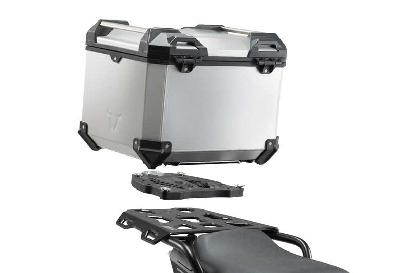 ZESTAW KUFRA CENTRALNEGO TRAX ADV SW-MOTECH HONDA CRF1000L ADV SPORTS (18-) SILVER