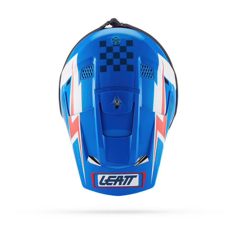 KASK MOTOCYKLOWY Z GOGLAMI LEATT KIT MOTO 3.5 BLUE