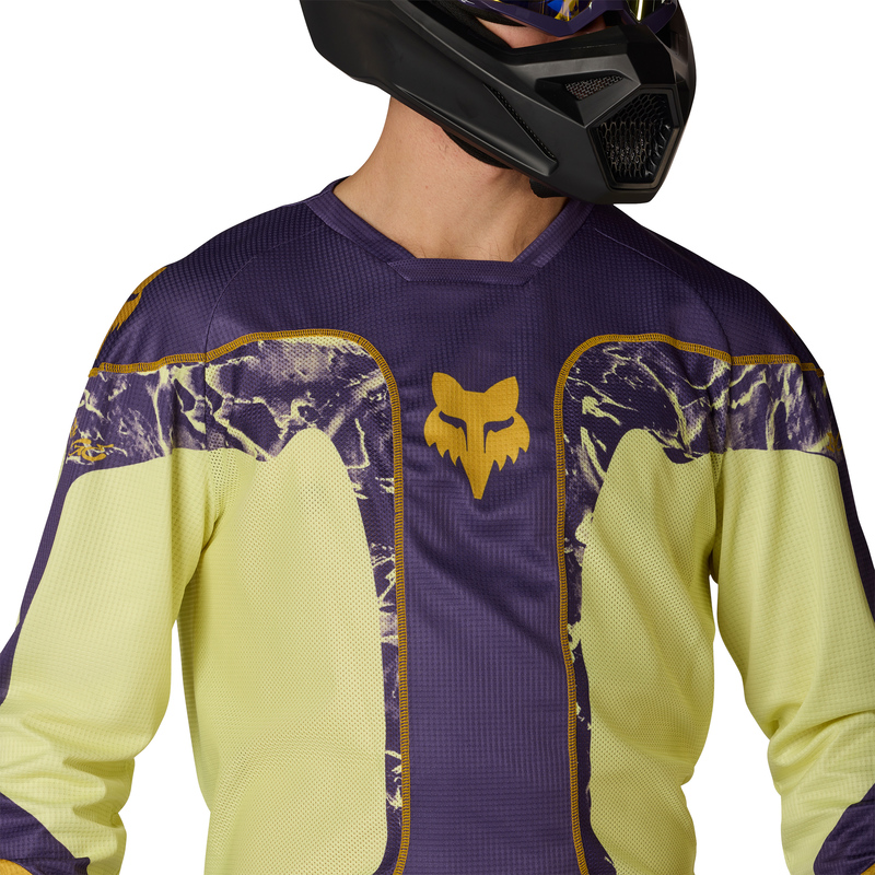 BLUZA MOTOCYKLOWA FOX 180 IMAGE PRINT PURPLE YELLOW