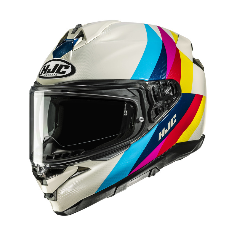 KASK MOTOCYKLOWY HJC F72 RACERO BEIGE YELLOW XS