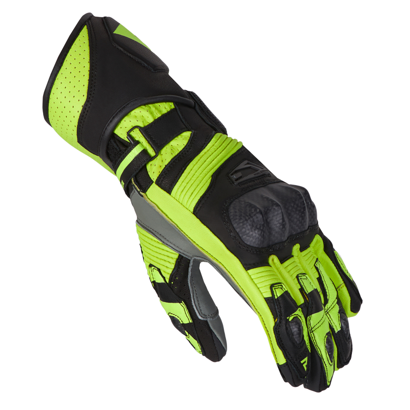 RĘKAWICE MOTOCYKLOWE REBELHORN FIGHTER BLACK FLUO YELLOW