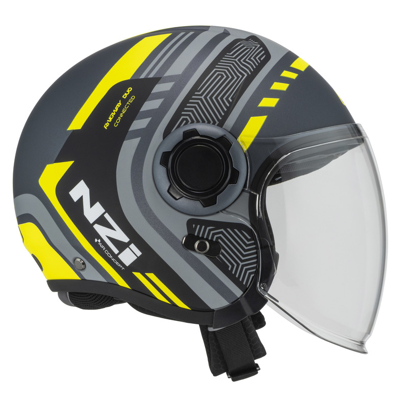 KASK MOTOCYKLOWY NZI RINGWAY 2 DUO CONNECTED ANTRACITE GREY MATT