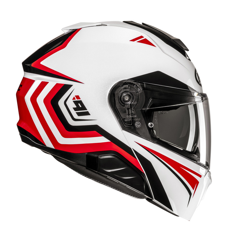 KASK MOTOCYKLOWY HJC I91 TRICUS WHITE RED