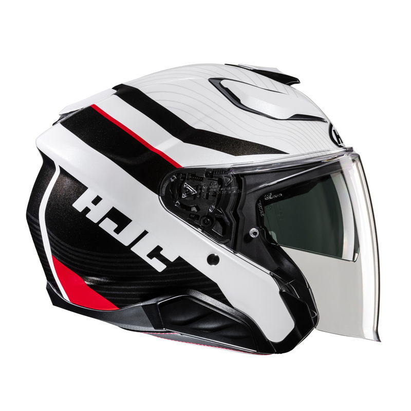 KASK MOTOCYKLOWY HJC F31 NABY SILVER WHITE L