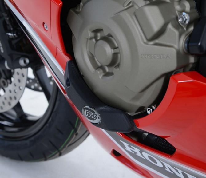 SLIDERY SILNIKA RG RACING HONDA CBR1000RR / RR SP / RR SP2 (17-), LEWA STRONA BLACK