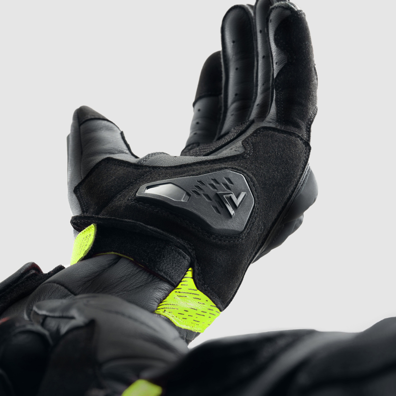 RĘKAWICE MOTOCYKLOWE REBELHORN VIPER BLACK GREY FLUO YELLOW