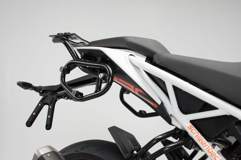 ZESTAW KUFRÓW BOCZNYCH URBAN ABS I STELAŻY SW-MOTECH KTM 125/390 DUKE (17-23) BLACK 2X16,5L