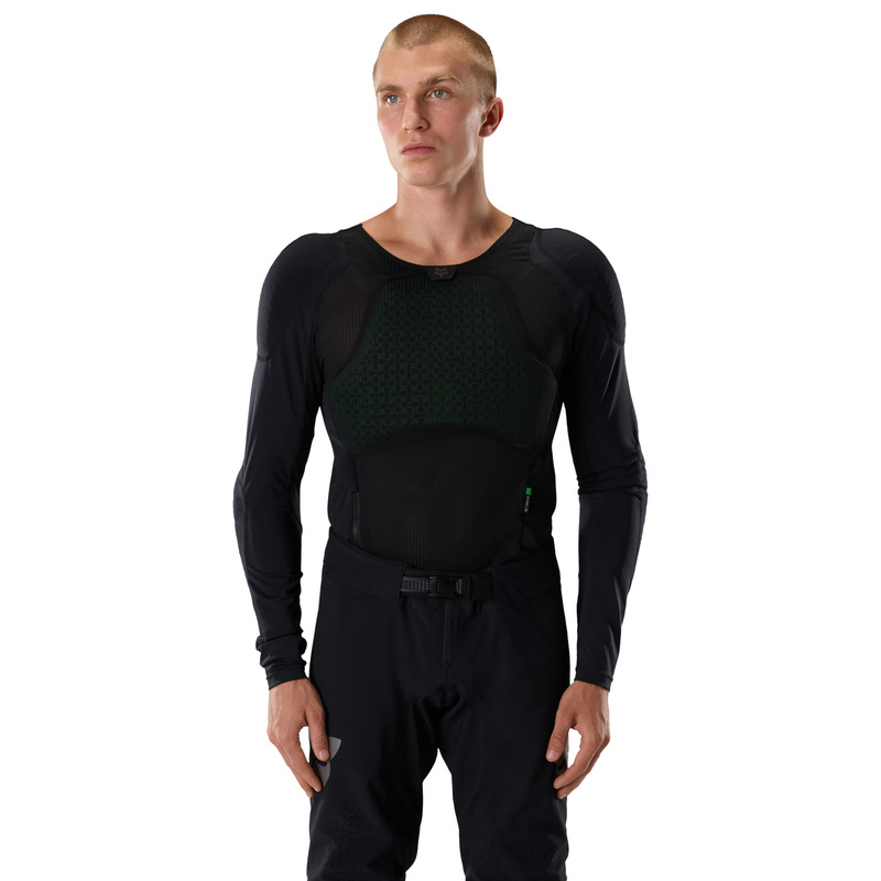 KOSZULKA Z OCHRANIACZAMI Z DŁUGIM RĘKAWEM FOX BASEFRAME PRO LS BLACK M