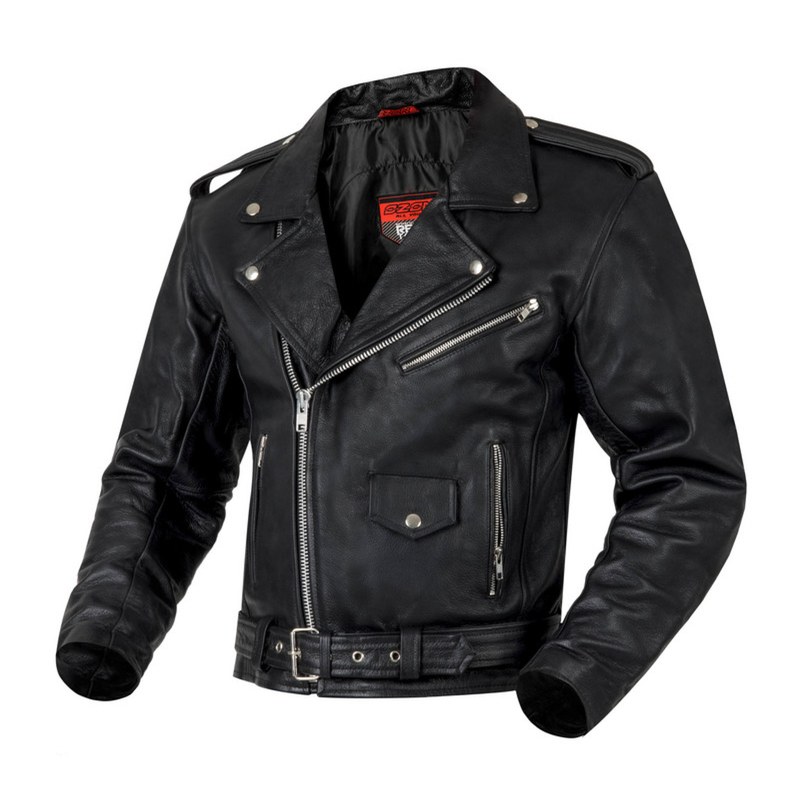 KURTKA MOTOCYKLOWA SKÓRZANA OZONE RAMONES BLACK