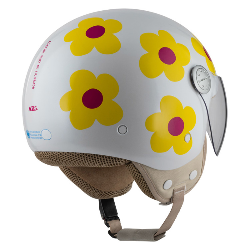 KASK MOTOCYKLOWY NZI PASARELA MARGARITAS NARANJA Y ROSA