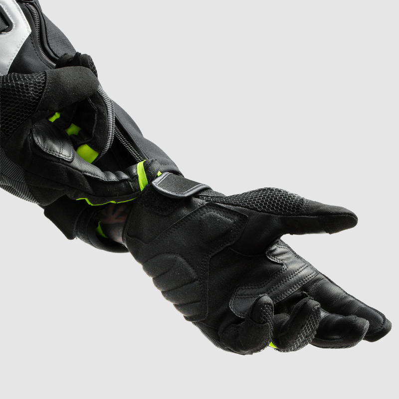 RĘKAWICE MOTOCYKLOWE REBELHORN CORE BLACK GREY FLUO YELLOW