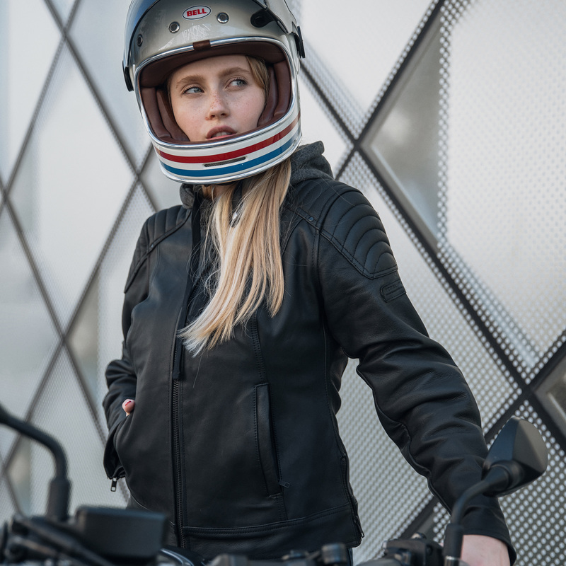 KURTKA MOTOCYKLOWA SKÓRZANA DAMSKA REBELHORN IMPALA BLACK WXS