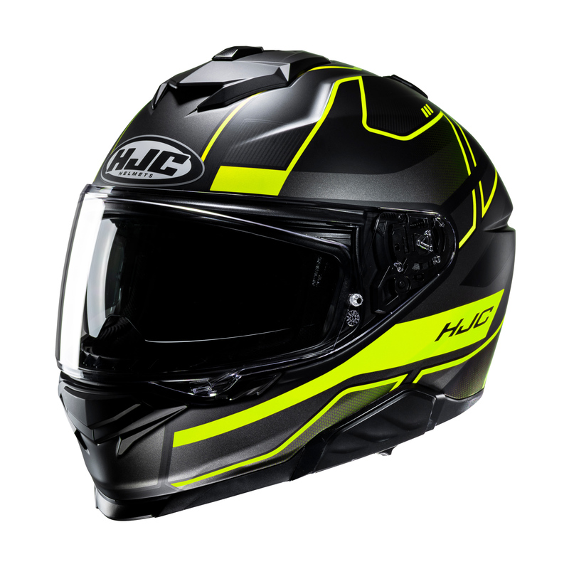KASK MOTOCYKLOWY HJC I71 IORIX BLACK YELLOW XS