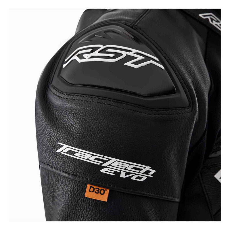 KURTKA MOTOCYKLOWA SKÓRZANA RST TRACTECH EVO D3O BLACK WHITE S