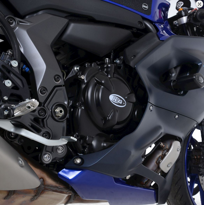 OSŁONA SILNIKA RG RACING, LEWA STRONA OSŁONA GENERATORA YAMAHA R7, MT-07, XSR700, TRACER 700 BLACK