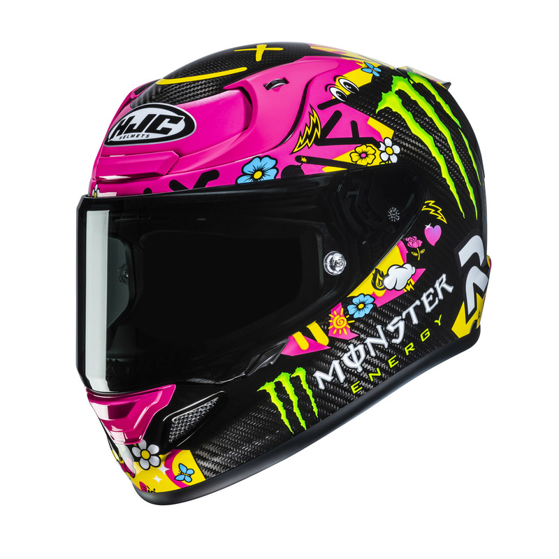 KASK MOTOCYKLOWY HJC RPHA12 CARBON QUARTARARO LE MANS 4 PINK BLACK XL