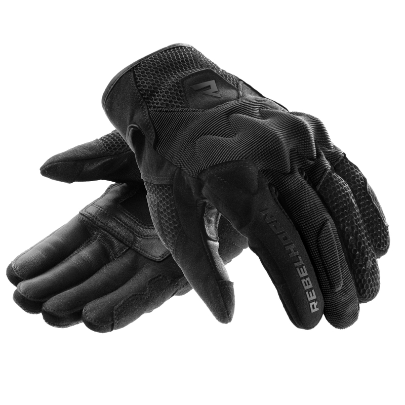 RĘKAWICE MOTOCYKLOWE DAMSKIE REBELHORN CORE BLACK WM