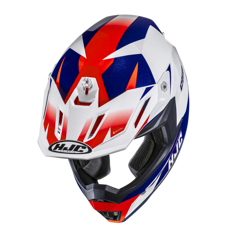 KASK MOTOCYKLOWY HJC C50 SLIDE WHITE BLUE