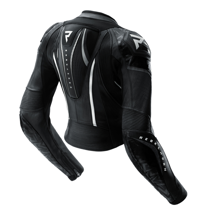 KURTKA MOTOCYKLOWA SKÓRZANA DAMSKA REBELHORN DIVA RS BLACK WHITE W42