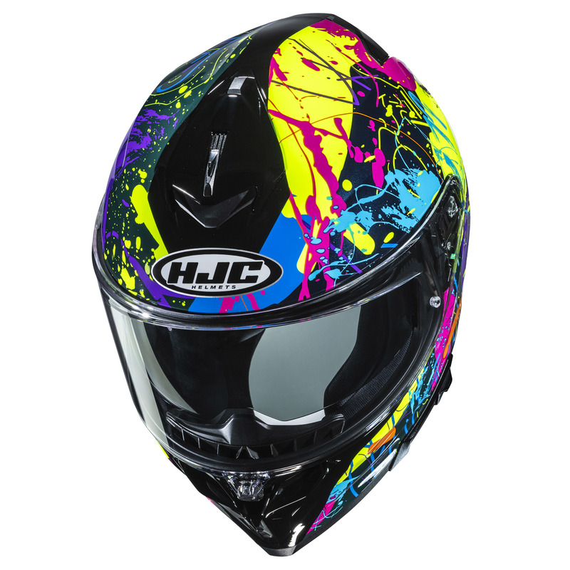 KASK MOTOCYKLOWY HJC I72 ELECTRA YELLOW BLUE M