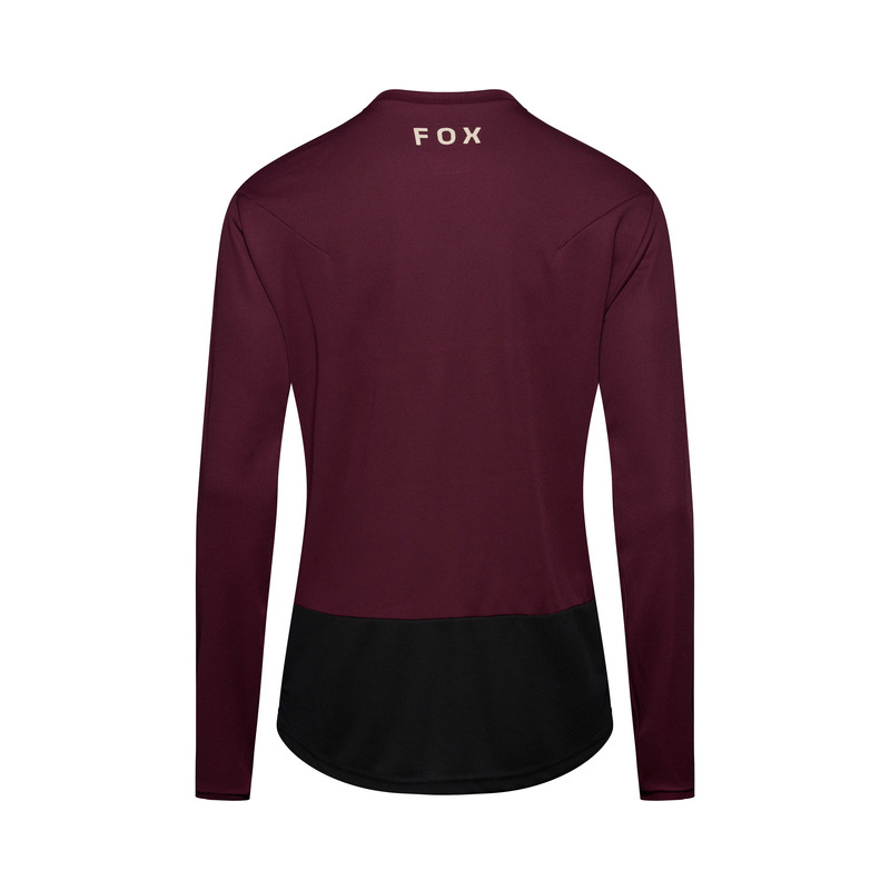 KOSZULKA ROWEROWA Z DŁUGIM RĘKAWEM FOX RANGER HEAD DARK MAROON S