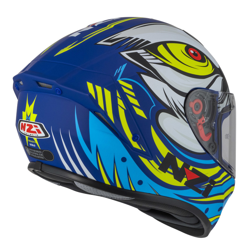KASK MOTOCYKLOWY NZI TRENDY STREAM OCELO BLUE WHITE SKY BLUE MATT