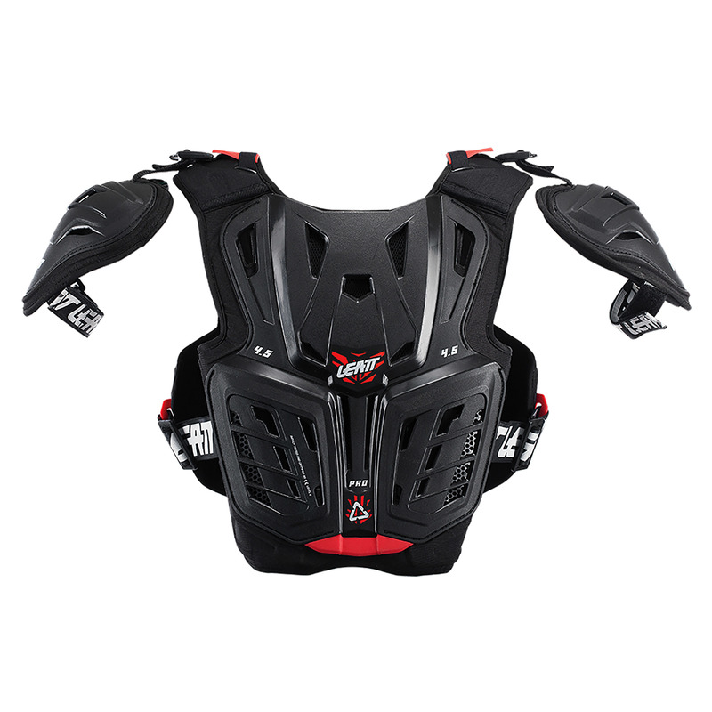 BUZER JUNIOR LEATT 4.5 PRO BLACK RED (134-146CM)