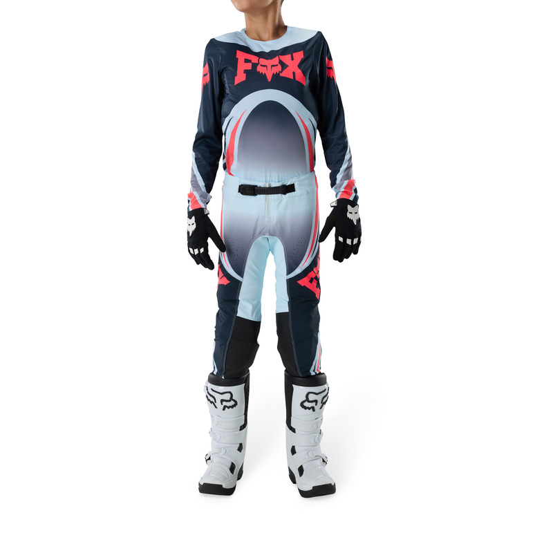 SPODNIE MOTOCYKLOWE JUNIOR FOX FLEXAIR ARC ICE BLUE 22