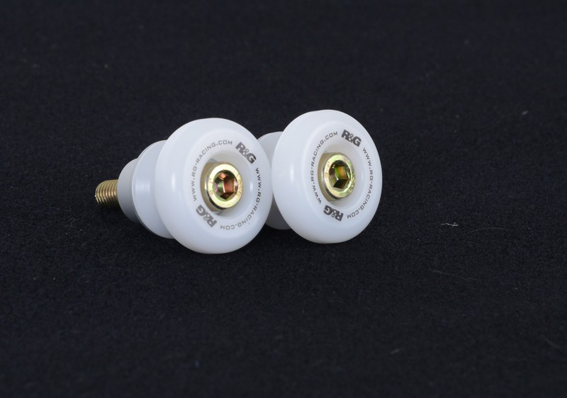 ROLKI WAHACZA RG RACING WHITE - KAWASAKI Z 900, TRIUMPH BONNEVILLE BOBBER 17- WHITE