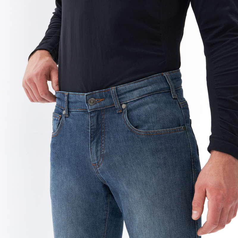 JEANSY MOTOCYKLOWE REBELHORN NOMAD TAPERED FIT WASHED BLUE