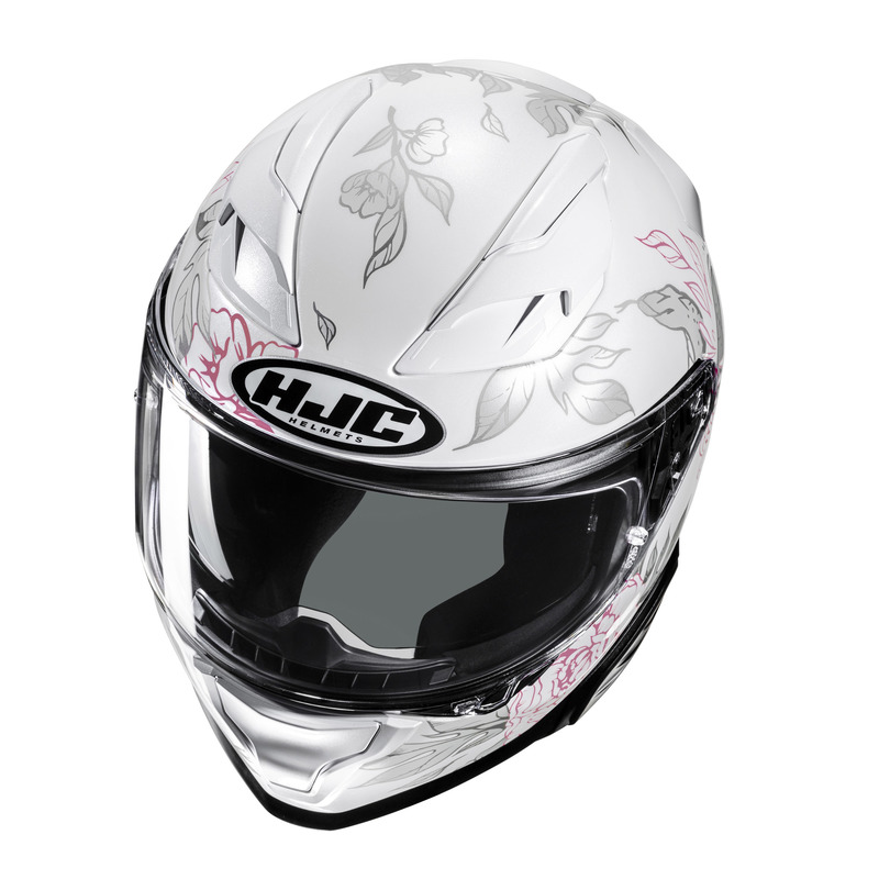 KASK MOTOCYKLOWY HJC F71 ELIZ WHITE PINK