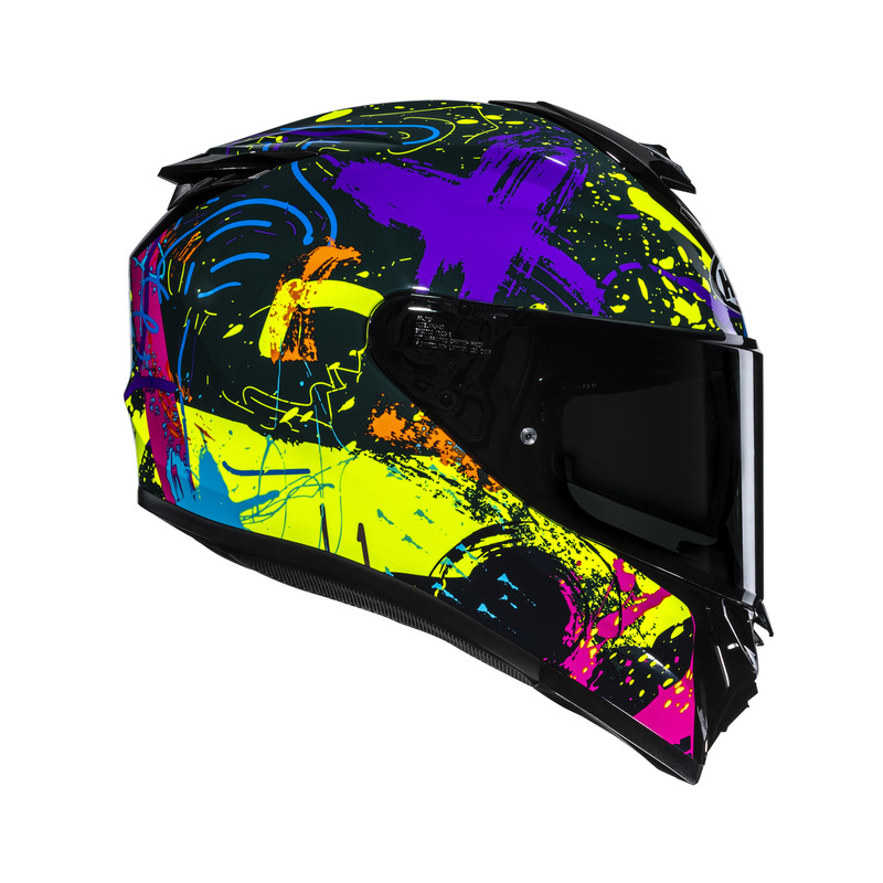 KASK MOTOCYKLOWY HJC I72 ELECTRA YELLOW BLUE M