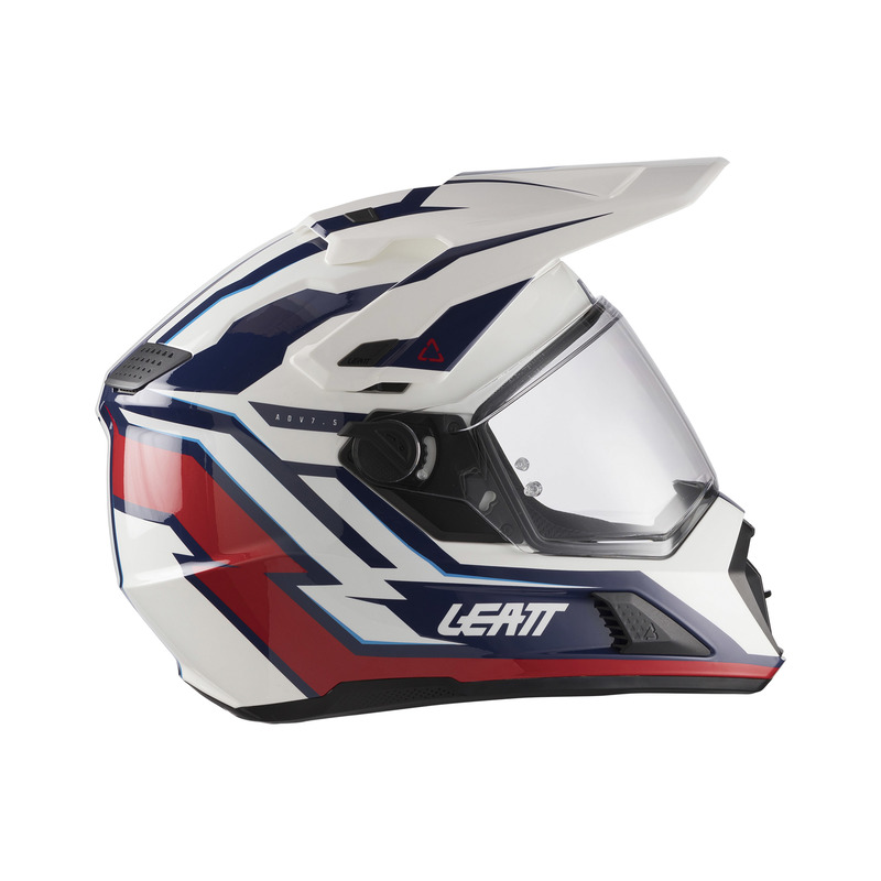 KASK MOTOCYKLOWY Z GOGLAMI LEATT ADV 7.5 ROYAL BLUE RED