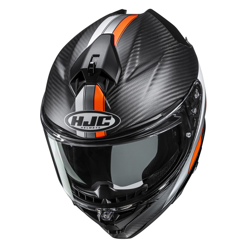 KASK MOTOCYKLOWY HJC F72 CARBON EOS BLACK ORANGE S