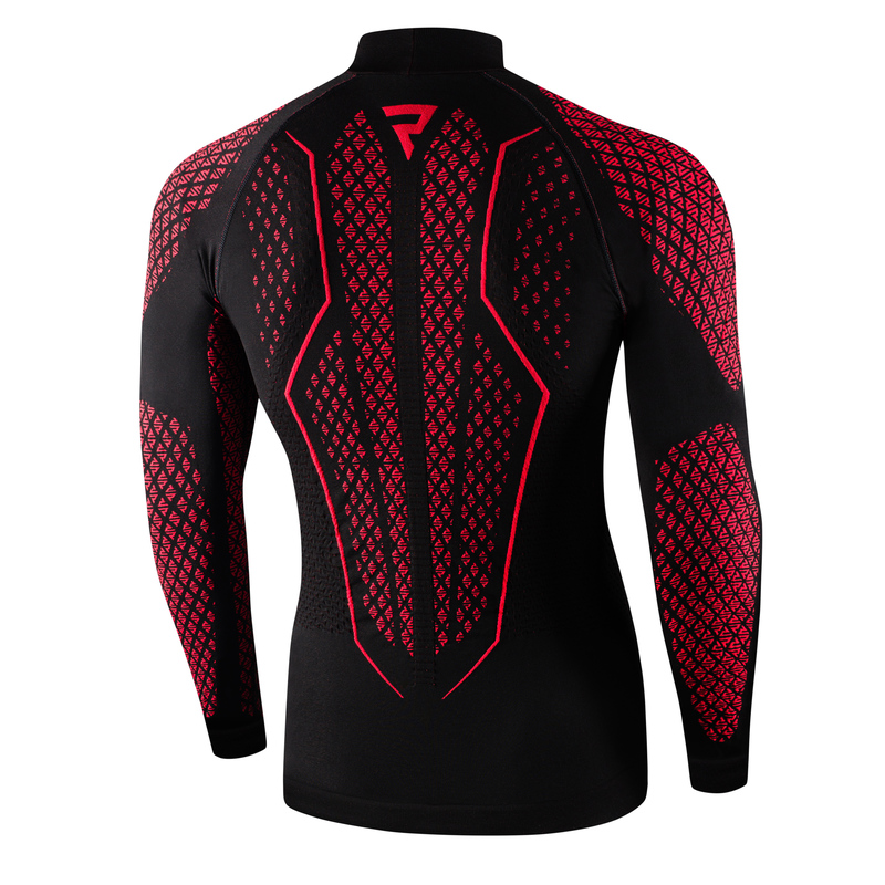 KOSZULKA TERMOAKTYWNA Z DŁUGIM RĘKAWEM REBELHORN THERM 2 BLACK RED