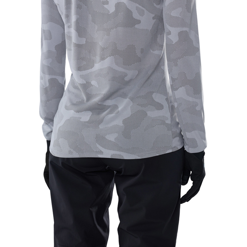 KOSZULKA ROWEROWA Z DŁUGIM RĘKAWEM DAMSKA FOX RANGER TRU DRI LS PEWTER S