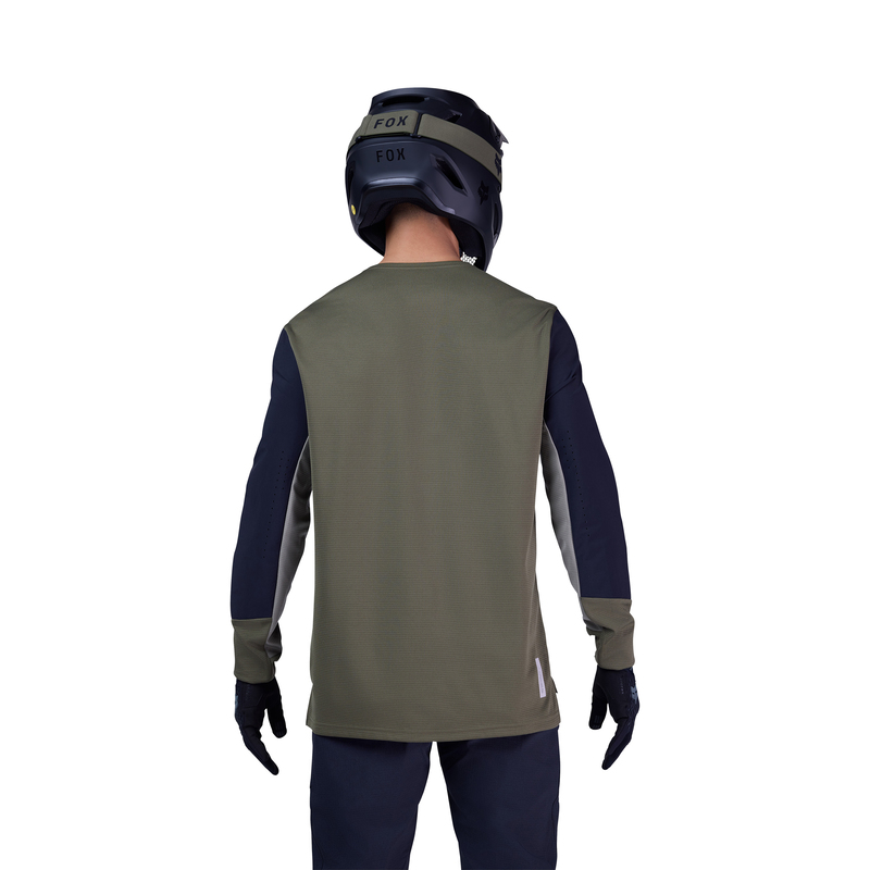 KOSZULKA ROWEROWA Z DŁUGIM RĘKAWEM FOX DEFEND OLIVE GREEN S