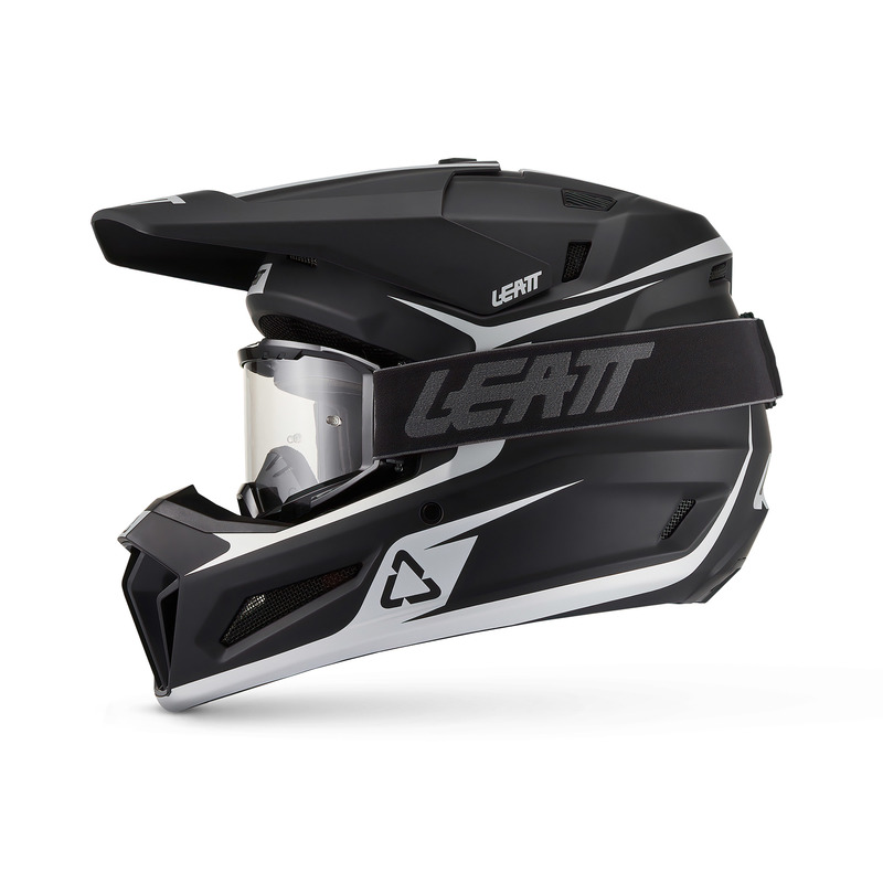 KASK MOTOCYKLOWY Z GOGLAMI LEATT KIT MOTO 3.5 BLACK