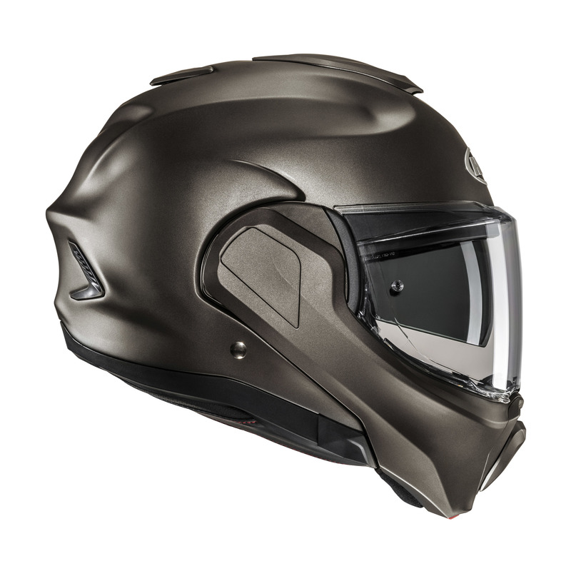 KASK MOTOCYKLOWY HJC F100 SOLID SEMI FLAT TITANIUM L