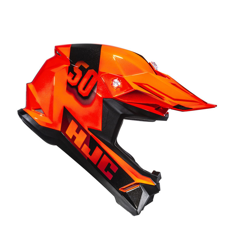 KASK MOTOCYKLOWY JUNIOR HJC Y50 DASH ORANGE BLACK YM
