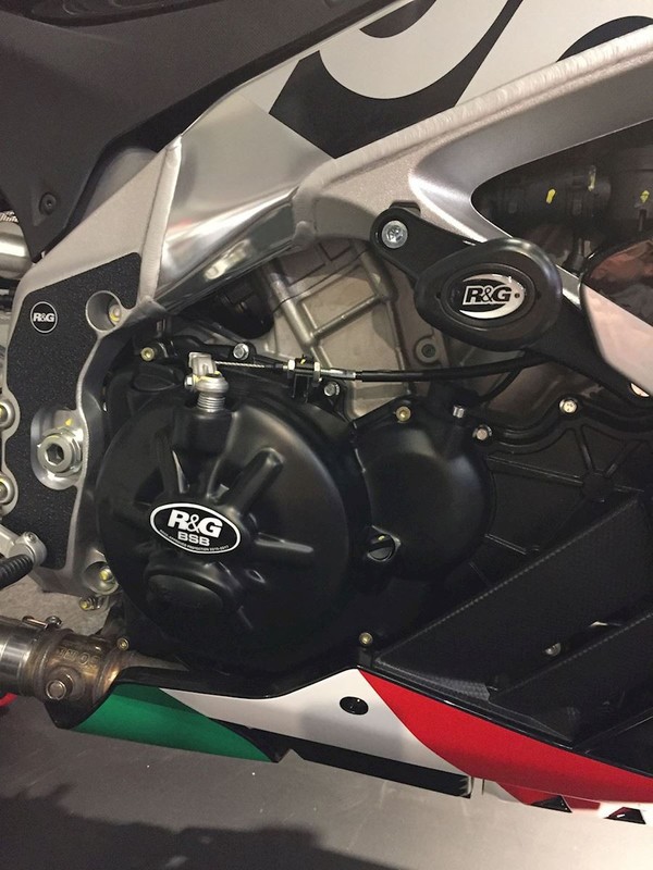 ZESTAW OSŁON SILNIKA RG RACING APRILIA RSV4/ V4 TUONO 18- (2 CZĘŚCI) BLACK RACE