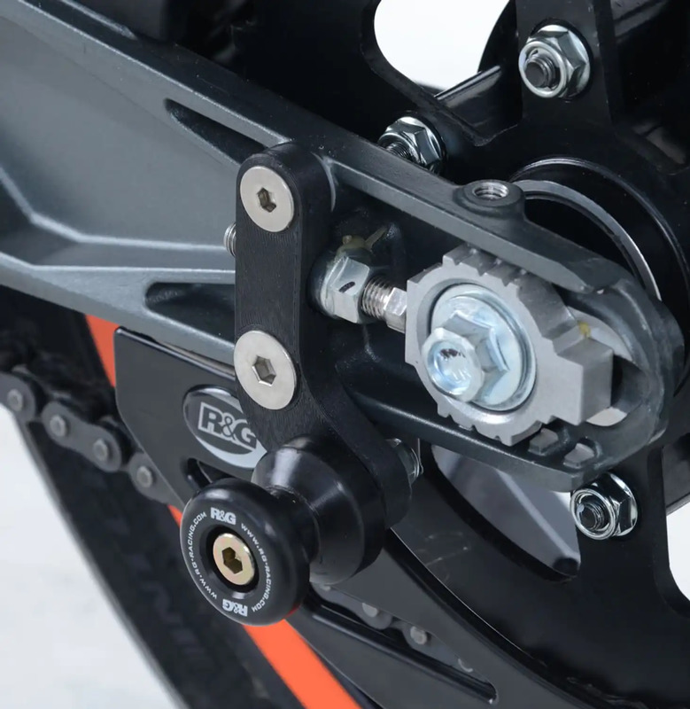 ROLKI WAHACZA RG RACING ORANGE BOBBINS, KTM 125 DUKE 17-/RC125 17-/RC390 17- 21 ORANGE