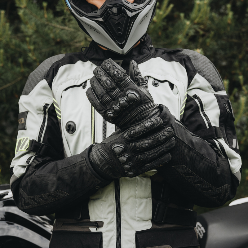 RĘKAWICE MOTOCYKLOWE REBELHORN PATROL SHORT BLACK GREY