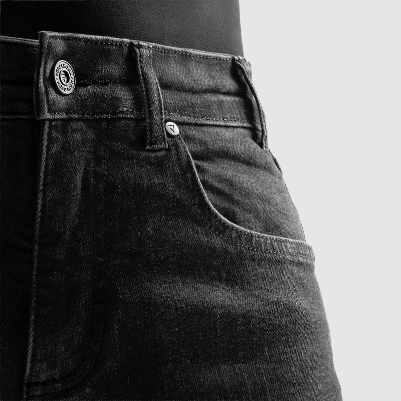 JEANSY MOTOCYKLOWE REBELHORN CLASSIC WASHED BLACK MONOLAYER