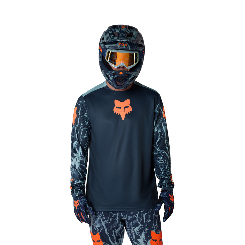KOSZULKA ROWEROWA Z DŁUGIM RĘKAWEM FOX RANGER IMG PRINT ARCTIC BLUE XXL
